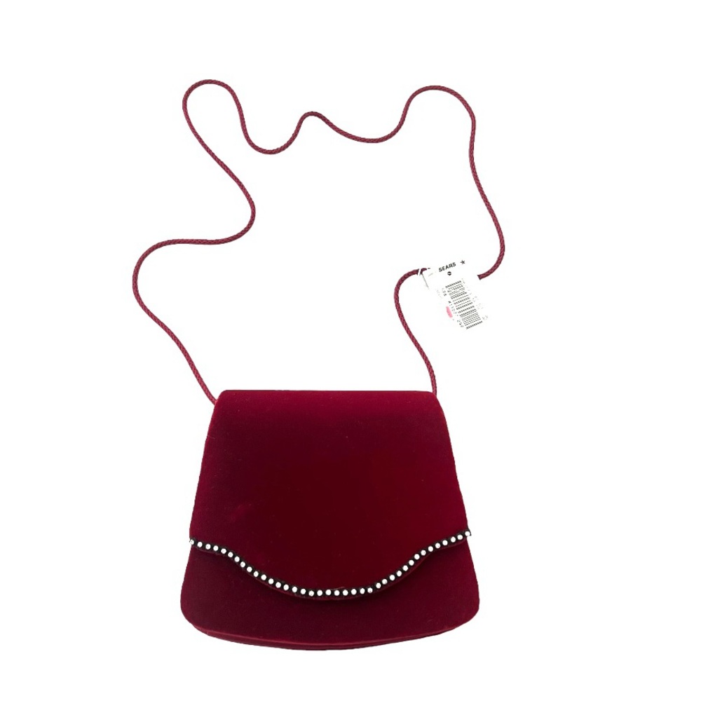 Sears Purse Evening Bag Burgundy Retro Accessories